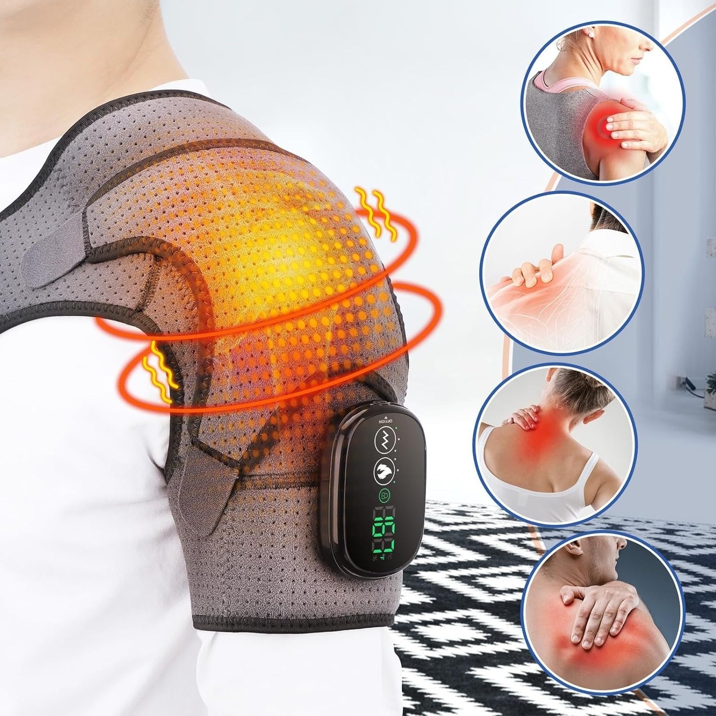 Heated Shoulder Wrap with Vibration